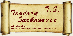 Teodora Šarkanović vizit kartica